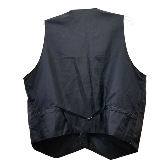 Permit Platinum XL Vintage 90s Black Leather Vest Moto Grunge Streetwear - Picture 2 of 5